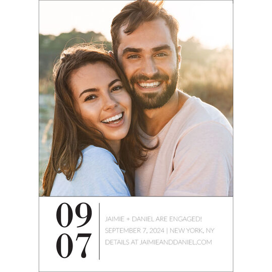 Stacked Date Photo Save the Date Cards